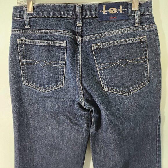 VTG Y2K LEI Flare Jeans Boot Cut Button Fly Bell Bottoms Juniors 9 30x30 EUC - Picture 5 of 12